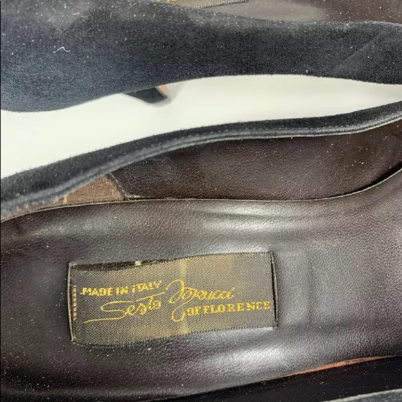 Sesto Meucci Brown Suede Heels Italy Size 7 B - Picture 2 of 4